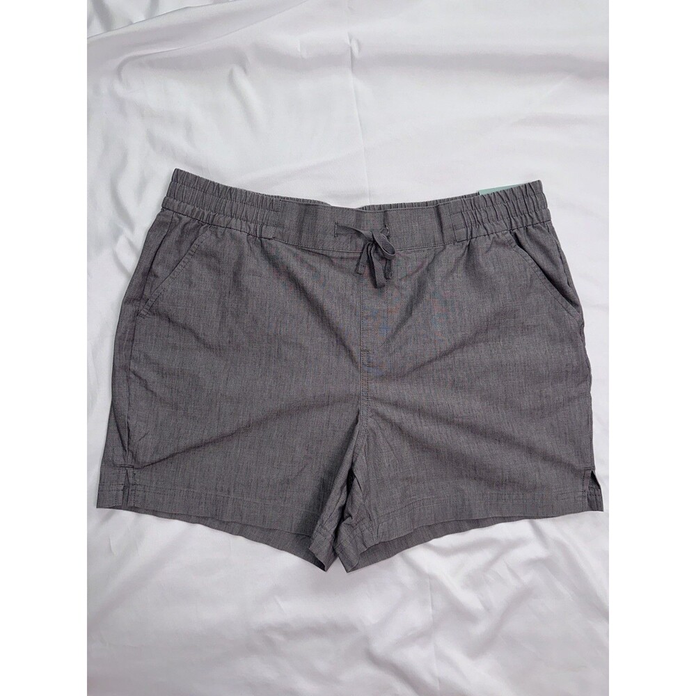 New Magellan Outdoors Women's Campfire Chambray Gray Shorts 4.5" Size XL